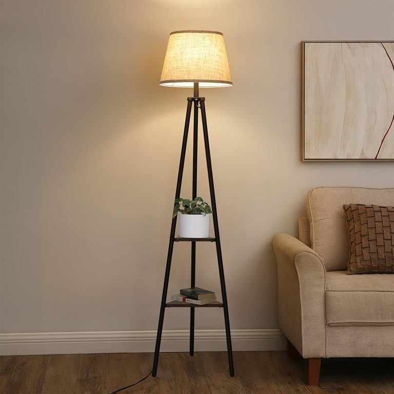 The DEWENWILS Bedside Table Lamp Wood Tripod Nightstand