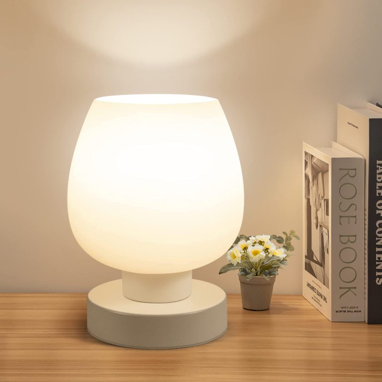 Touch Bedside Table Lamp - Modern Small Lamp for Bedroom Living Room Nightstand